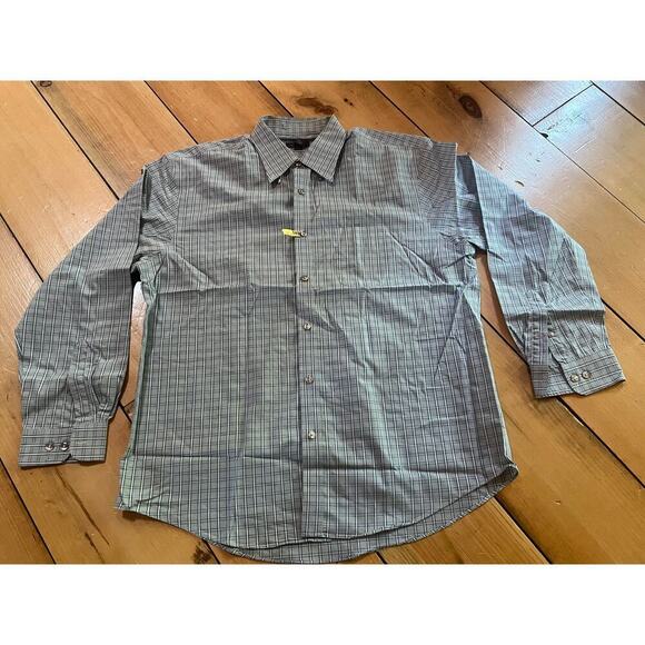 Van Heusen Men's Blue Plaid Button Down Shirt. Long Sleeve. Size Large - Picture 1 of 7